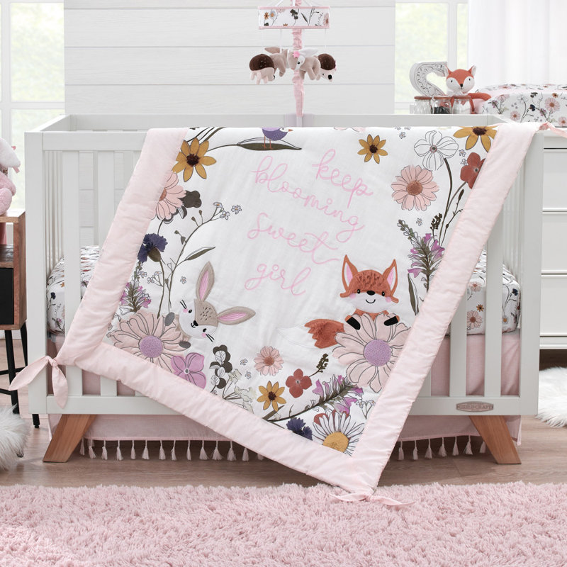 Harriet Bee Evelise 4 Piece Crib Bedding Set Wayfair Canada